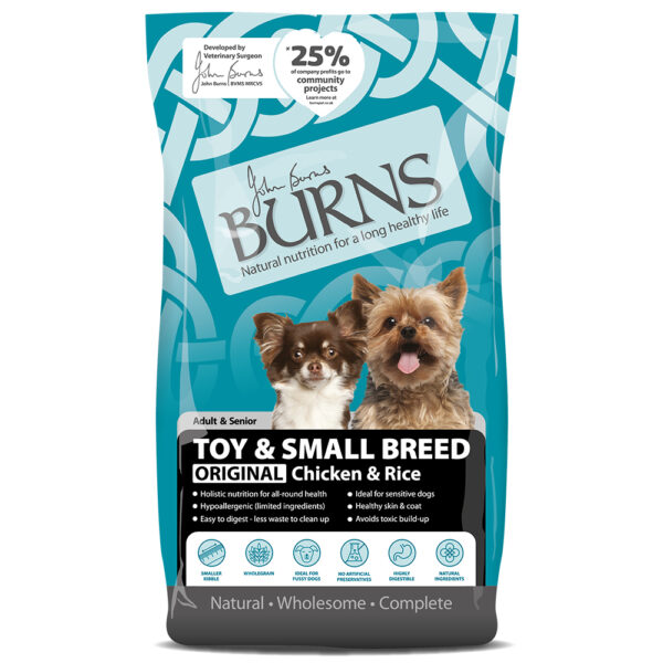 Burns Adult & Senior Original Toy & Small Breed - kylling og ris - 6 kg