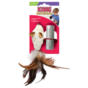 KONG Feather Mouse med kattemynte - 1 stk