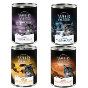 Wild Freedom Adult Sterilised 6 x 400 g - kornfritt - blandet pakke (2 x Kylling pur