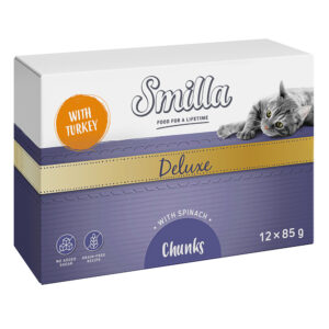 Smilla Deluxe Biter 24 x 85 g - Kalkun og spinat