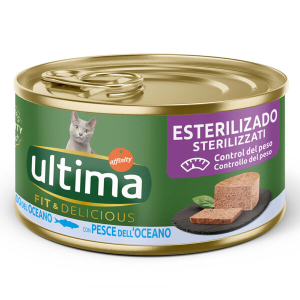 Ultima Fit & Delicious Sterilisert katt 24 x 85 g - Havfisk