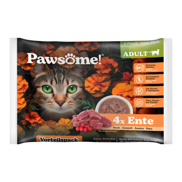 Pawsome Adult Cat 4 x 85 g - And