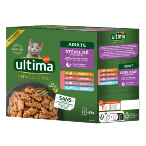 Ultima Sterilisert katt 48 x 85 g - Mix I (kylling