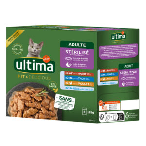 Ultima Sterilisert katt 48 x 85 g - Mix II (kylling