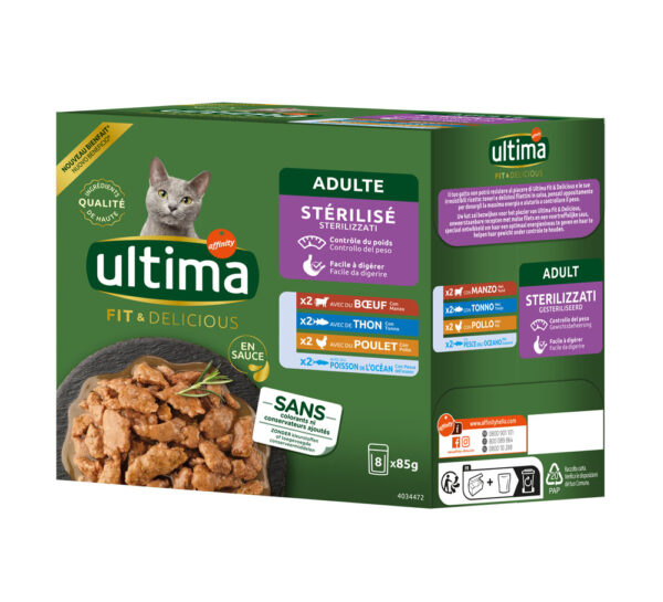 Ultima Sterilisert katt 48 x 85 g - Mix II (kylling