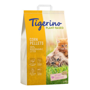 Tigerino plantebasert kattesand med mais - duft av babypudder - 7 l