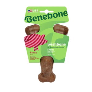 Benebone Wishbone Hundben i Nylon med Baconsmak (S)