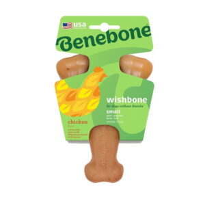 Benebone Wishbone Hundebein i Nylon Kylling mak (S)