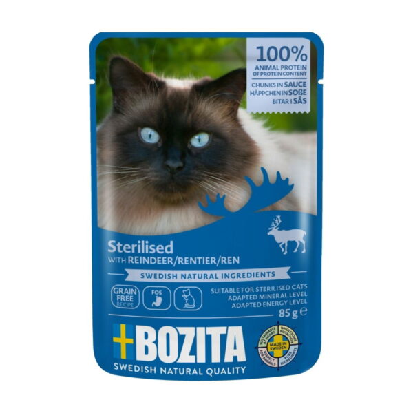 Bozita Indoor & Sterilised Reinsdyr i Saus 85 g