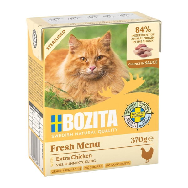 Bozita Sterilised Extra Kylling Biter i saus 370 g