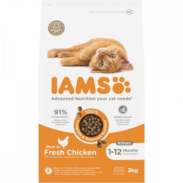 Iams for Vitality Cat Kitten Chicken (3 kg)