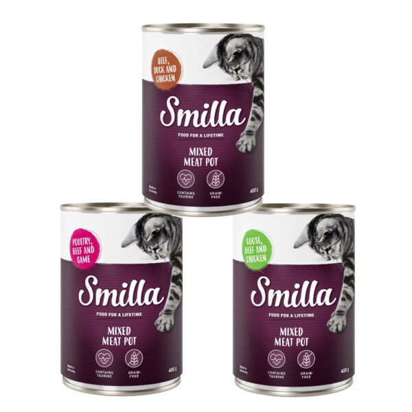 Økonomipakke: Smilla Mixed Meat Pot 24 x 400 g - Blandet pakke