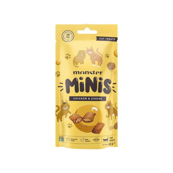 Monster Cat Minis Kattgodteri Kylling & Ost 60 g