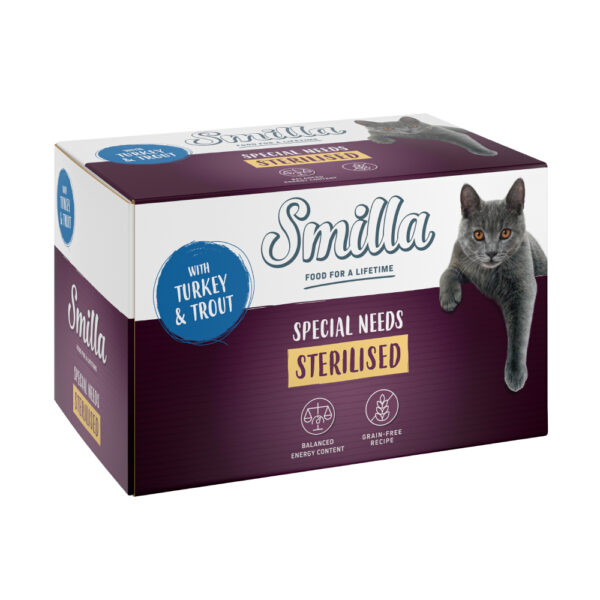 Smilla Sterilised Skåler 6 x 100 g - Kalkun med ørret