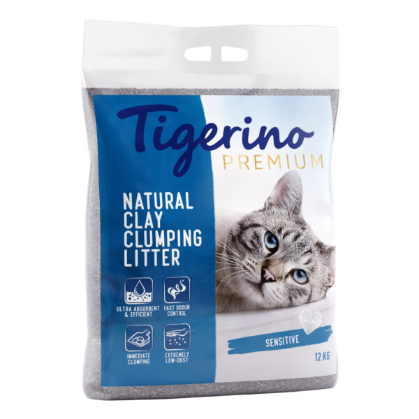 2 x 12 kg Tigerino Premium kattesand til spesialpris! - Sensitive (parfymfri)