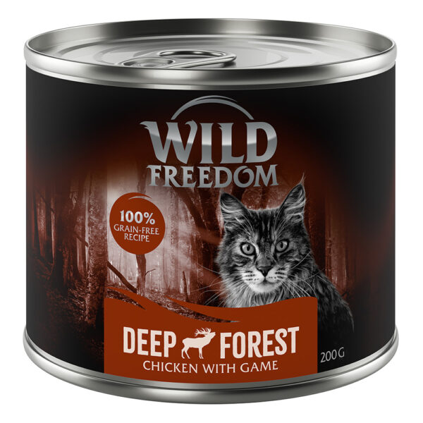 5 + 1 gratis! Wild Freedom 6 x 200 g - Dyp skog - Vill & kylling