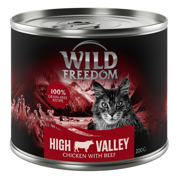 5 + 1 gratis! Wild Freedom 6 x 200 g - High Valley - Biff & kylling