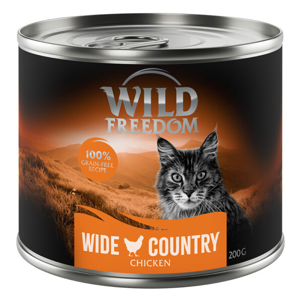 5 + 1 gratis! Wild Freedom 6 x 200 g - Wide Country - Ren kylling