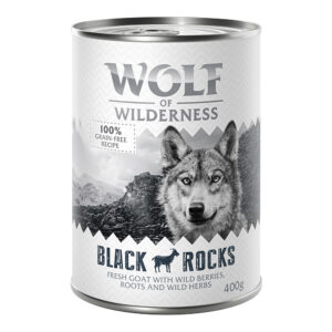 Wolf of Wilderness Adult 6 x 400 g - Single Protein - Black Rocks - Geit