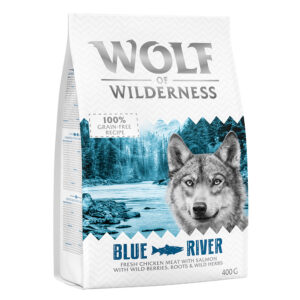 Wolf of Wilderness prøvepakke - "Blue River" - Laks 400 g