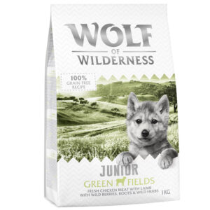 Wolf of Wilderness Junior "Green Fields" - Lam - 1 kg