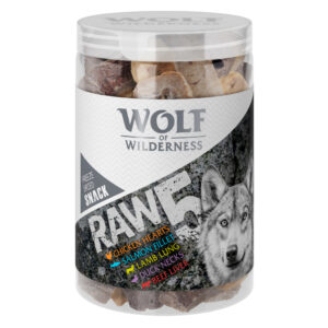 Økonomipakke Wolf of Wilderness RAW - Frysetørkede premiumsnacks - Mix (3 x 150 g)