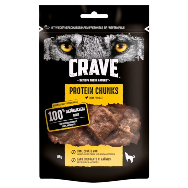 Crave Protein Hundesnacks til spesialpris! - 55 g Kylling Chunks