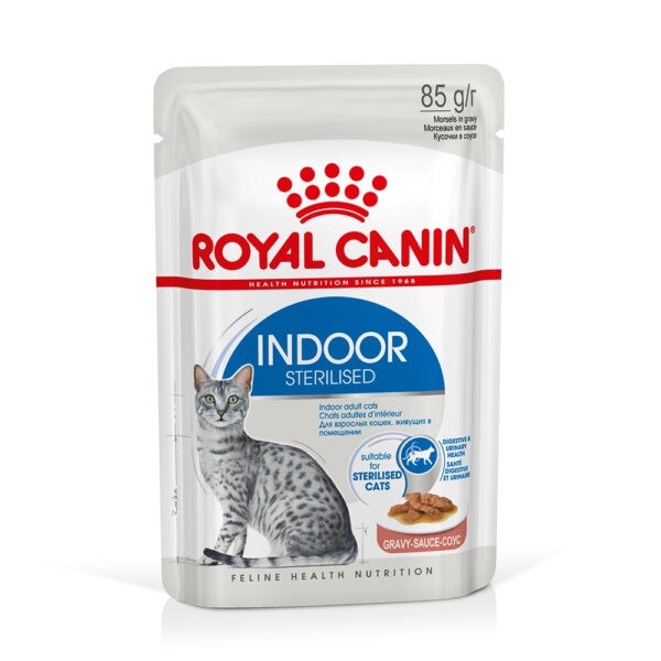 Royal Canin Indoor Sterilized i saus - 96 x 85 g