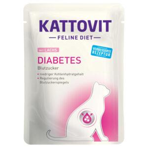 Kattovit Feline Diabetes / Vekt 24 x 85 g - Laks