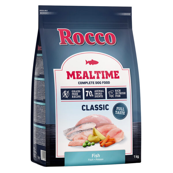 3 + 1 gratis! Rocco Mealtime 1kg - Mealtime 1 kg Adult Fisk