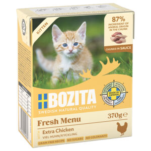 Bozita biter i saus 6 x 370 g - Kylling til kattunger