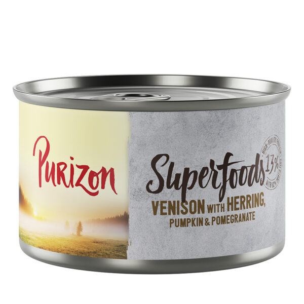 Purizon Superfoods 6 x 140 g - Vilt med sild