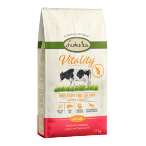 Økonomipakke: 2 x 10/12/15 kg Lukullus hundefôr - Vitality Mobility 2 x 12 kg