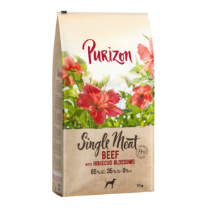 Purizon økonomipakke 2 x 12 kg - Single Meat: Adult Storfe med hibiskus