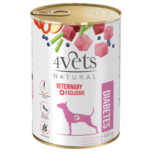 4Vets Natural Dog Diabetes 400 g - 12 x 400 g