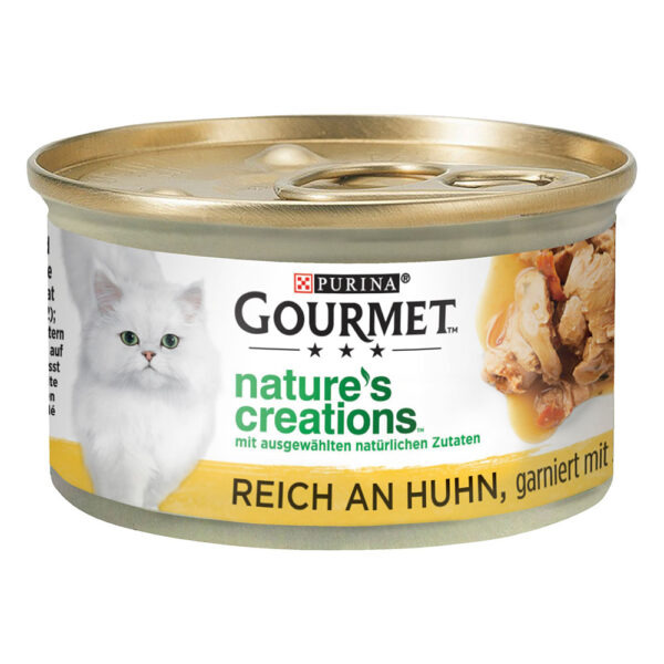 24 x 85 g Gourmet Nature's Creations til spesialpris! - Kylling med spinat & tomater