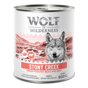 Wolf of Wilderness Adult 6 x 800 g - Stony Creek - Fjærkre med storfe