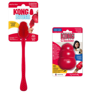 Sparesett: KONG Classic + KONG rengjøringsbørste - KONG Classic M (8