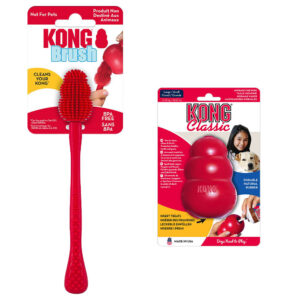 Sparesett: KONG Classic + KONG rengjøringsbørste - KONG Classic L (10 cm) + rengjøringsbørste S-XXL