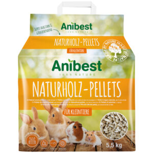 Anibest pellets av naturlig treverk - 2 x 10 l (11 kg)