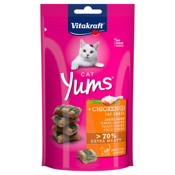 Vitakraft Cat Yums - Kylling & kattegress 40 g