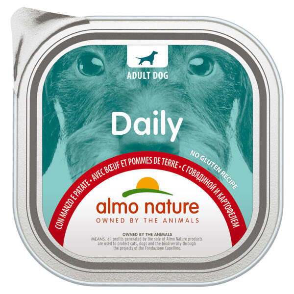 9 x 300 g Almo Nature Daily til spesialpris! - med storfe og potet