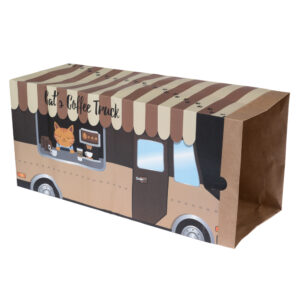 TIAKI papirtunnel Coffee Truck til katter - l 60 x b 22 x h 27 cm