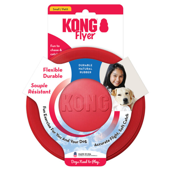 KONG Flyer Dog Frisbee - Str. S: Ø 18 cm