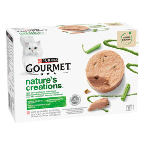 24 x 85 g Gourmet Nature's Creations til spesialpris! - Mousse: Laks & grønne bønner