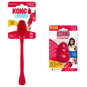 Sparesett: KONG Classic + KONG rengjøringsbørste - KONG Classic S (7 cm)+ rengjøringsbørste S-XXL