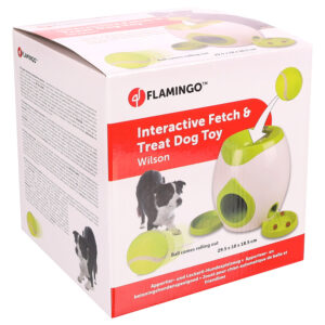 Flamingo interaktiv leke Fetch & Treat - inkl. Tennisball