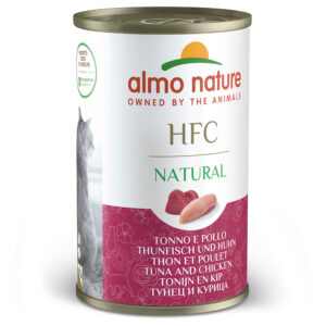 5 + 1 gratis! 6 x 140 g Almo Nature HFC Natural - Tunfisk og Kylling