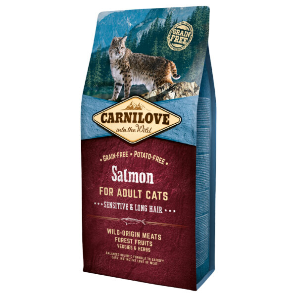 Carnilove Sensitive & Long hair laks for voksne katter - 6 kg