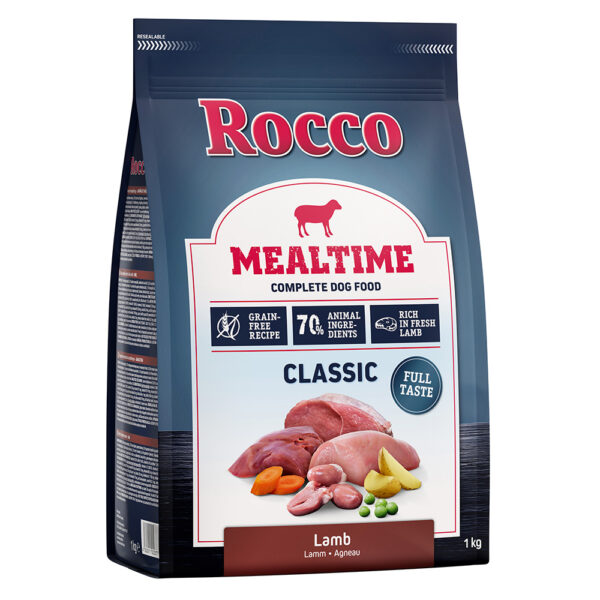 3 + 1 gratis! Rocco Mealtime 1kg - Mealtime 1 kg Adult Lam